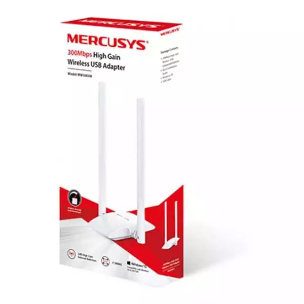 Wireless USB mrežna kartica Mercusys MW300UH/300Mbps/2 x 5dbi Slika 3