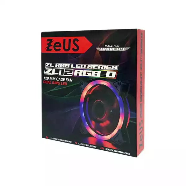 Case Cooler 120x120 ZEUS Dual Ring RGB fan - Image 2