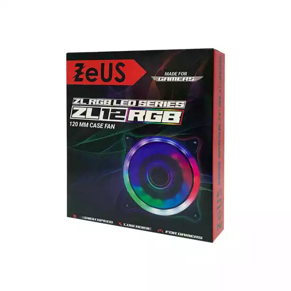 Case Cooler 120x120 ZEUS Single Ring RGB - Image 2