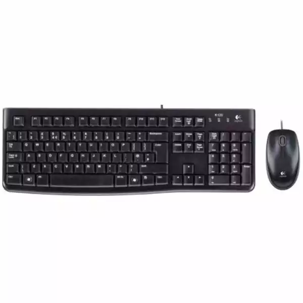 Tastatura + miš Logitech Deluxe MK120 YU, crna Slika 2