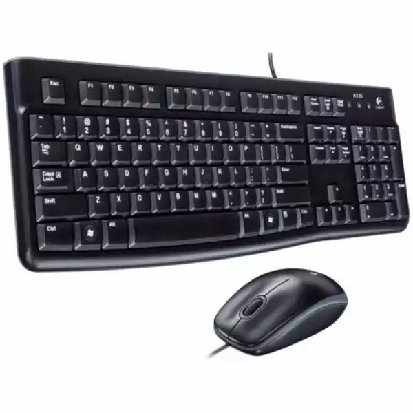 Tastatura + miš Logitech Deluxe MK120 YU, crna Slika 3