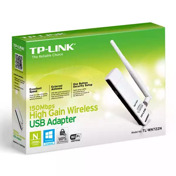 Wireless USB mrežna kartica TP-Link TL-WN722N 150Mbs-2.4GHz-100mW-4dB Slika 2