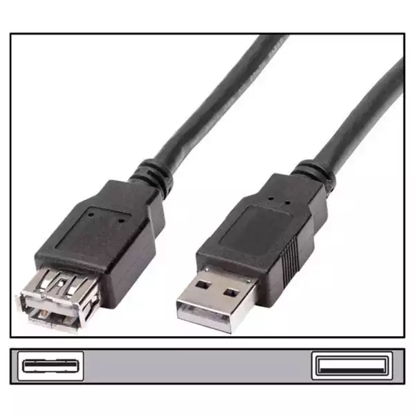 Kabl USB A-M/A-F 1.8m produžni Linkom Slika 1