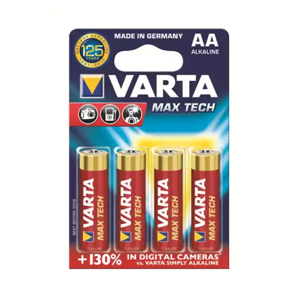 Baterija Varta LR6 Max Tech AA 1/4 - Image 1