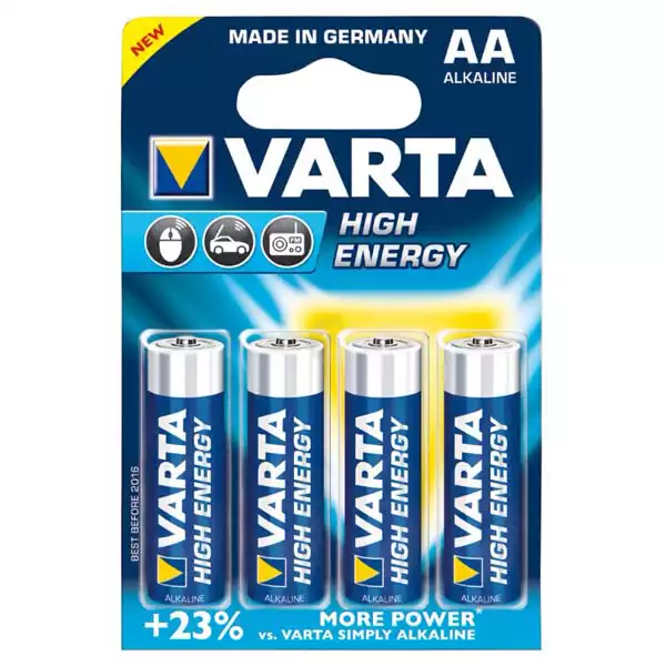 Baterija Varta LR6 High Energy AA, nepunjiva 1/4 - Image 1