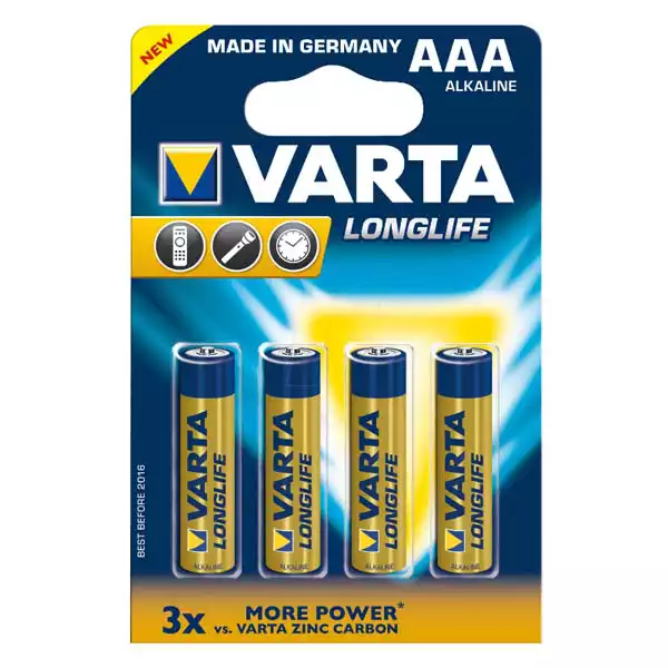 Baterija Varta LR3 Longlife AAA, nepunjiva 1/4 Slika 1