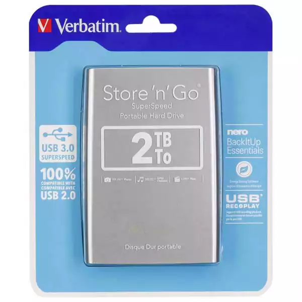 Eksterni hard disk 2TB Verbatim 53189 Silver Slika 2