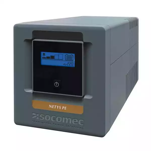 UPS Socomec NeTYS PE 1000VA/600W 230V 50/60Hz AVR, Step wave, LCD displej, RJ45,1xUSB Slika 1