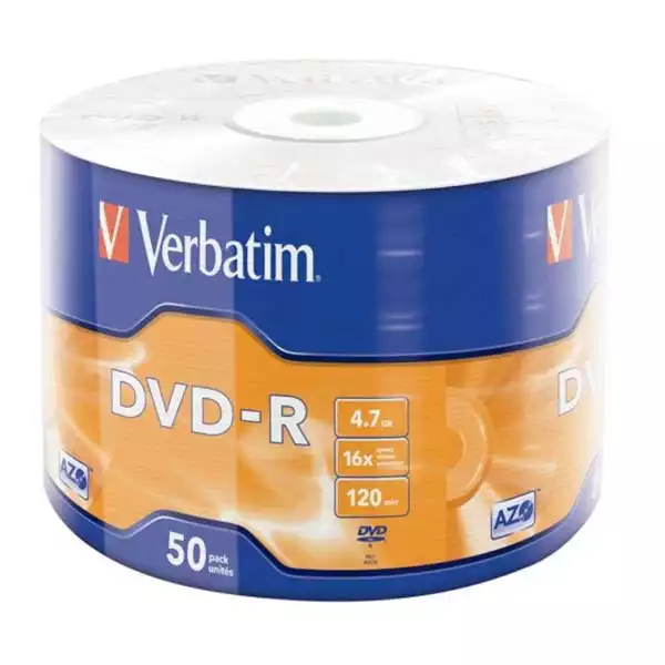 DVD-R Verbatim 16x 1/50 MATT SILVER AZO/WRAP Slika 1