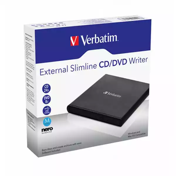 USB DVD+-R/RW Verbatim SlimLine Eksterni Rezac Slika 3