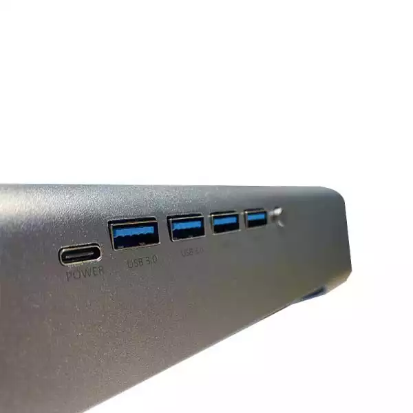 Postolje za laptop Zeus ES-A66 14-15.6 USB-C/USB Hub Port 4x USB 3.0/RGB Aluminium Siver Slika 2