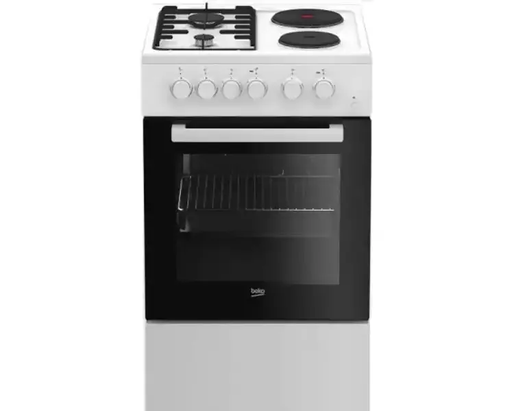 Kombinovani Elektricni sporet Beko FSS 54010 DW/85x50x60/4 funkcije/2 gorionika/2 ringle/60l rerna Slika 1