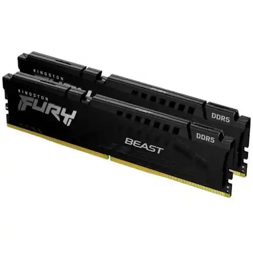 Memorija DDR5 64GB (2x32GB) 5600MT/s Kingston Fury Beast KF556C40BBK2-64 Slika 1