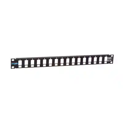 Patch panel 19/1U sa 16 slotova ,bez modula RAL9005 Mirsan MR.19P16P1U.01 Slika 1