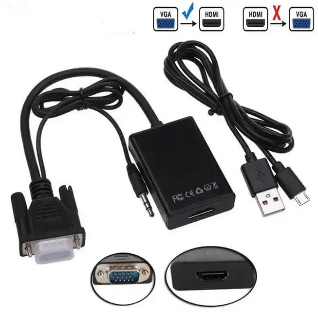 Adapter konverter VGA na HDMI + AUX 3.5mm Kettz Slika 3