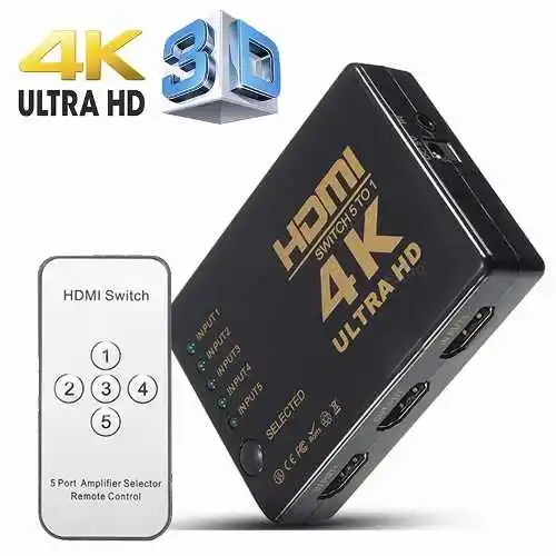 HDMI switch 5u1 HDS-006 4K Velteh sa daljinskim Slika 1