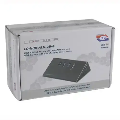 USB Hub 3.0 LC Power LC-HUB-ALU-2B-4 Aluminium- Slika 2