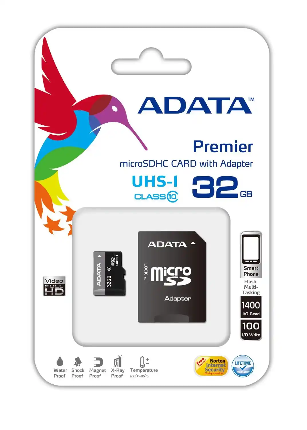 Micro SD Card 32GB AData + SD adapter AUSDH32GUICL10-RA1/ class 10 Slika 2