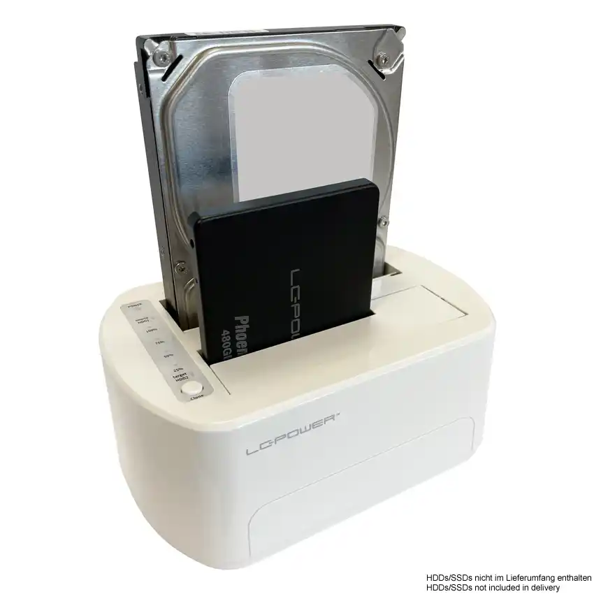 HDD Docking station USB 3.2 2xSSD/HDD LC-DOCK-U3-VI Beli Slika 2