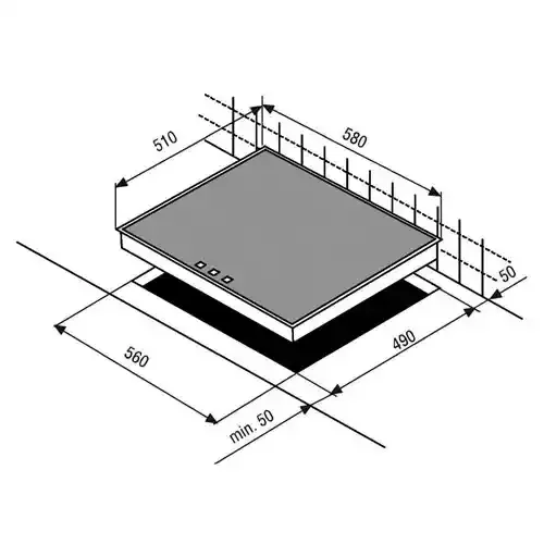 Ugradna ploča Beko HIC64502T širina 60cm/senzorske komande/keramička ploča- Slika 2