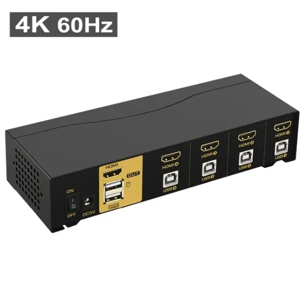 HDMI KVM USB svič CKL-94H2 4 ports HDMI 2.0 Compliant up to 4K HDTV, svič mode: push button / hotkey Slika 1