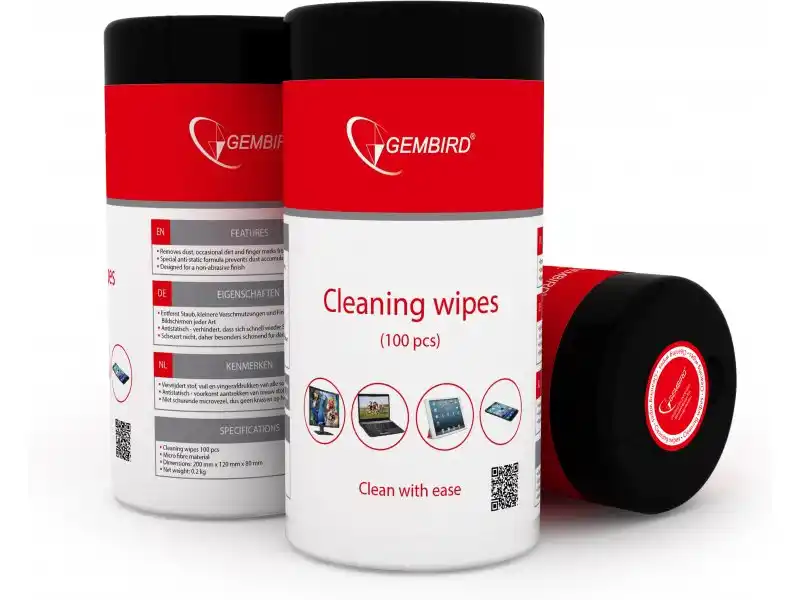 Gembird vlažne maramice za čišćenje ekrana/pak 100kom Slika 1