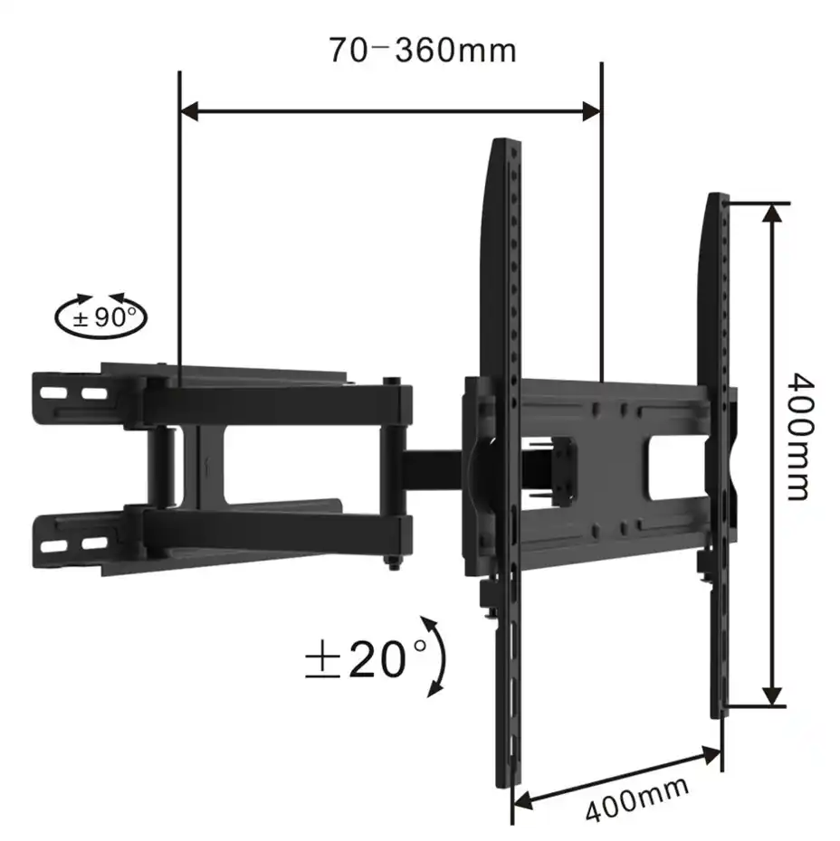 Nosač za TV Linkom 32-55/max vesa 400x400/45kg/zglobni - Image 1